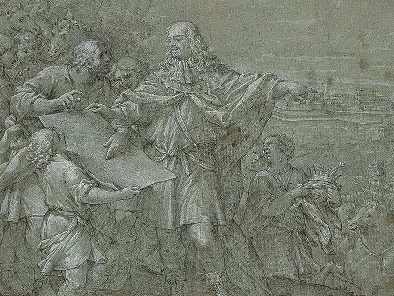 1665-Filippo Luzi - Cosimo III fortifica il porto di Livorno - Statens Museum for Kunst